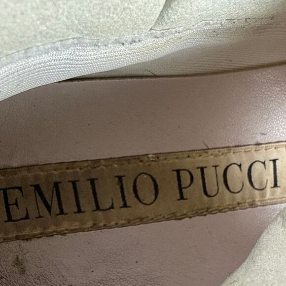 Emilio Pucci Night Glitter Multicolor Ruffle Elastic Slip-On Sneakers Shoes Sz 6 - Picture 6 of 7